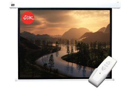 Настенный проекционный экран с электроприводом Cinema S’OK Motoscreen 200x150 c пультом ДУ в комплекте Настенный проекционный экран с электроприводом Cinema S’OK Motoscreen 200x150 c пультом ДУ в комплекте